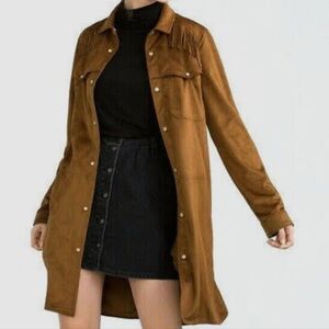 Brown Fringe Western Jacket